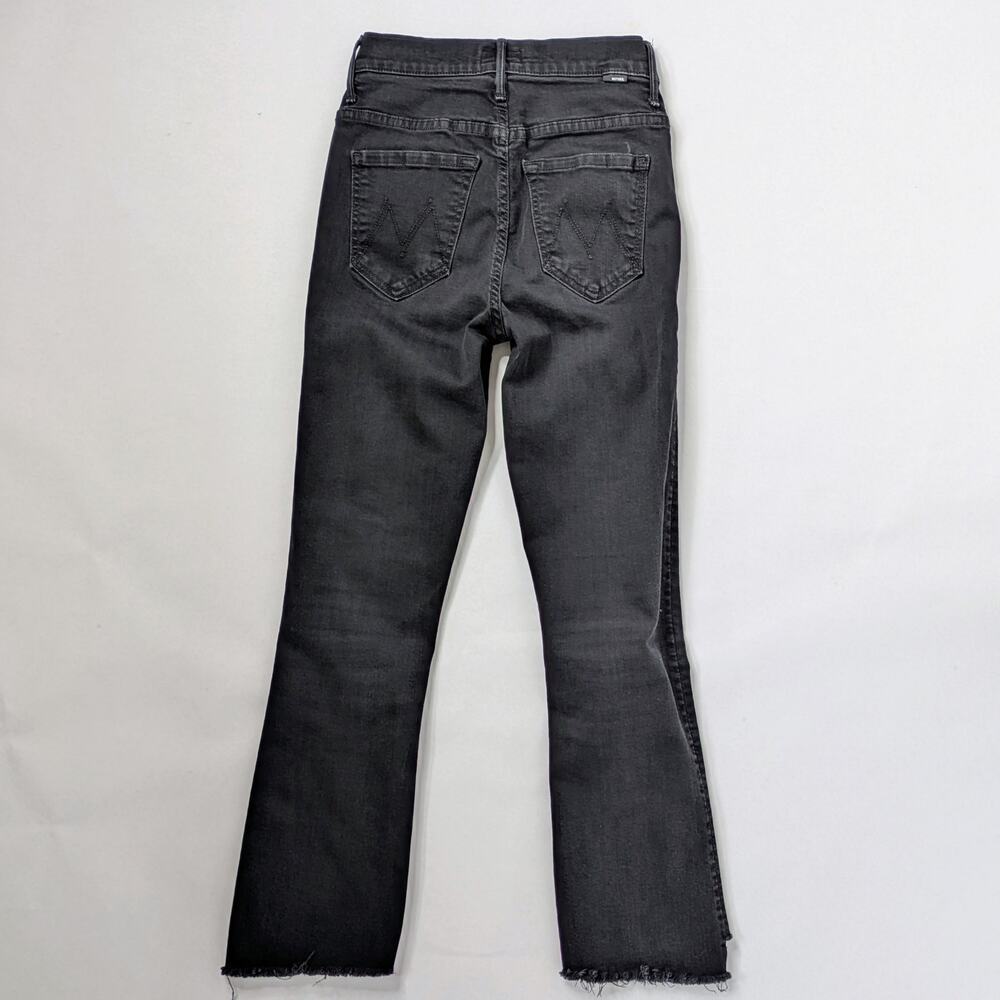 MOTHER Insider Crop Step Fray Jeans 24 Runs Small Black Gray Ankle Crop 11" W - Picture 11 of 11